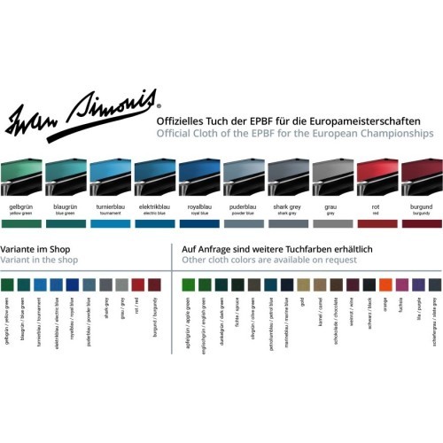Biliardo sukno Simonis 860 HR, 198 cm, ryklio pilkumo