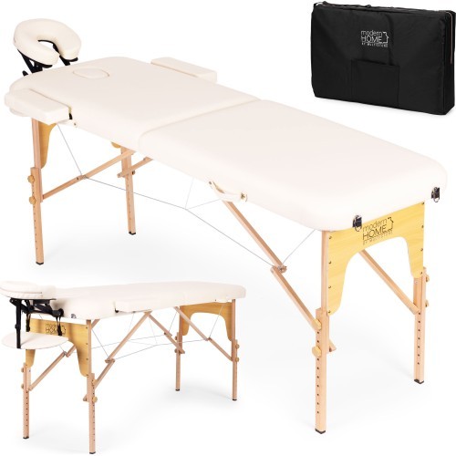Wooden massage and rehabilitation table, 2-segment, foldable into a suitcase + bag ModernHome