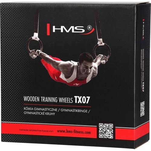 Mediniai gimnastikos treniruočių žiedai HMS TX07