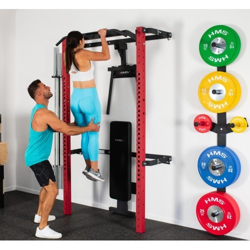 KLT22 MULTIFUNCTIONAL FOLDING POWER RACK RED HMS