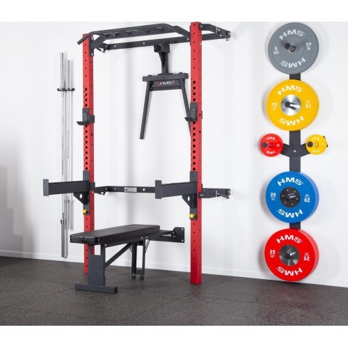 KLT22 MULTIFUNCTIONAL FOLDING POWER RACK RED HMS