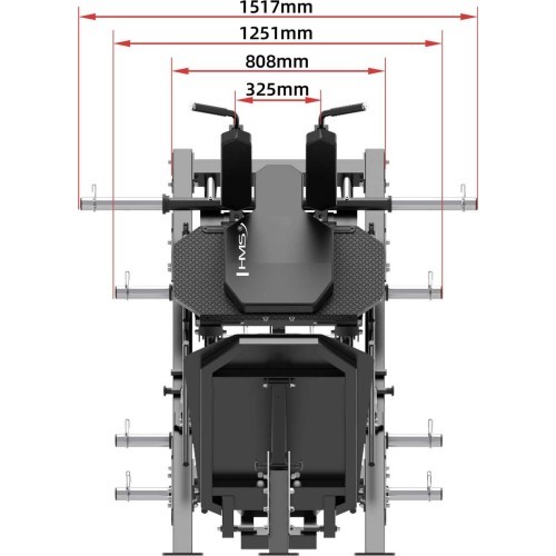 Pusiau komercinis kojų preso treniruoklis LP3175 HMS