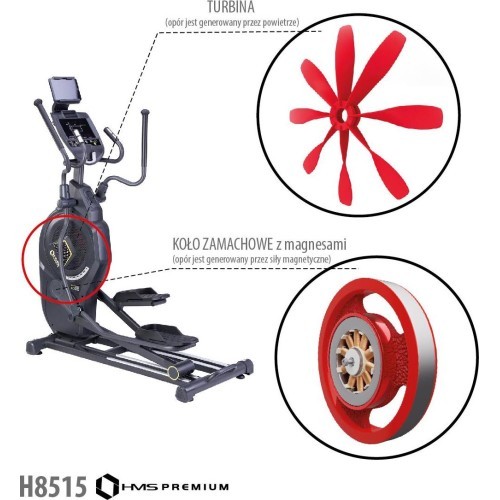 H5815 AIR-MAGNETIC ELLIPTICAL BIKE SEMI COMMERCIAL HMS PREMIUM