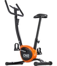 Велотренажер One Fitness Rw3011, черно-оранжевый