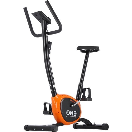 Treniruoklis-dviratis One Fitness Rw3011, juodai oranžinis