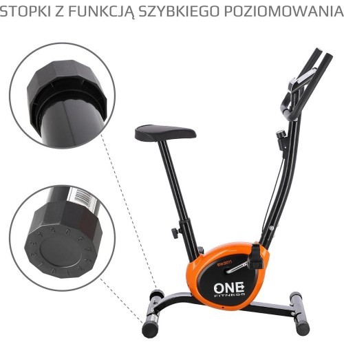 Exercise Bike One Fitness Rw3011, Black-Orange