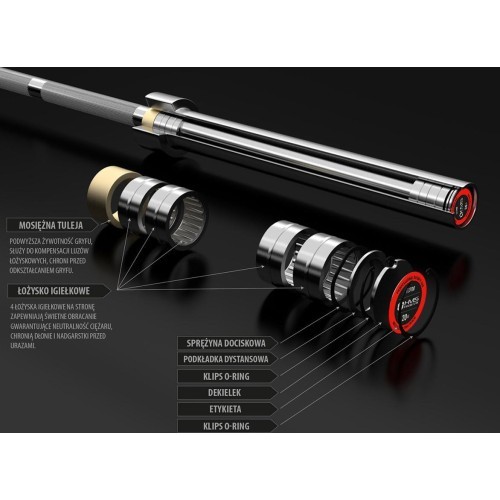 GO700 OLYMPIC BAR WITH LOCK JAW HMS