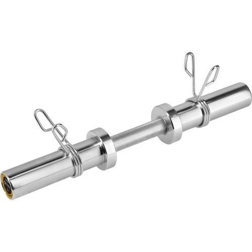 Короткий олимпийский гриф GOP050 с пружинными замками, 5 кг, 50 см, HMS