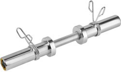 Короткий олимпийский гриф GOP050 с пружинными замками, 5 кг, 50 см, HMS