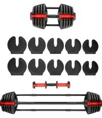 SGR40 PRO SET 2IN1 ADJUSTABLE DUMBBELLS 40 KGS HMS