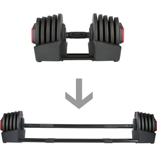 Reguliuojamų hantelių rinkinys 2 viename SGR40 PRO 40 kg HMS