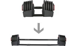 Reguliuojamų hantelių rinkinys 2 viename SGR40 PRO 40 kg HMS