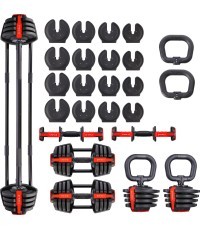 Reguliuojamų hantelių rinkinys SGR18 Pro Set 3in1 20 kg HMS