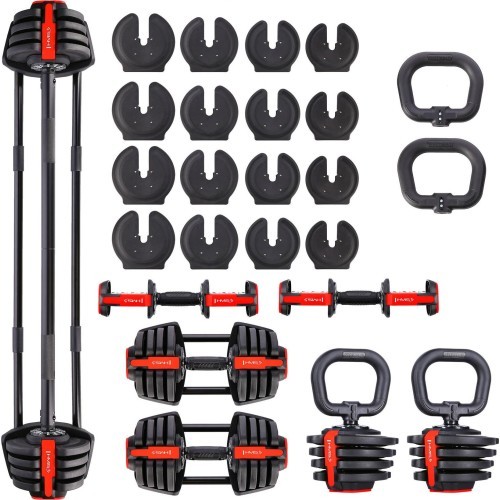 Reguliuojamų hantelių rinkinys SGR18 Pro Set 3in1 20 kg HMS