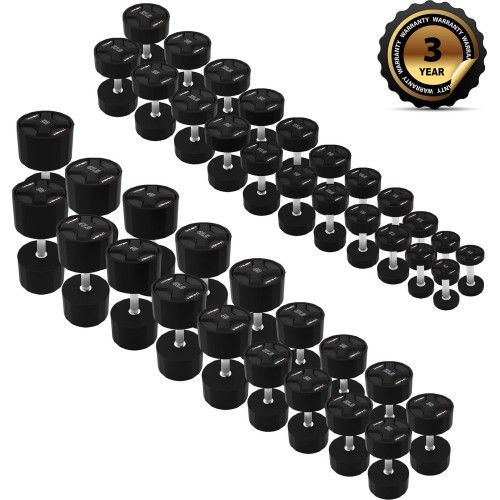 HPC SET SET OF POLYURETHANE Dumbbells 2 x 2.5 - 50 KG CPU (1050 KG) HMS