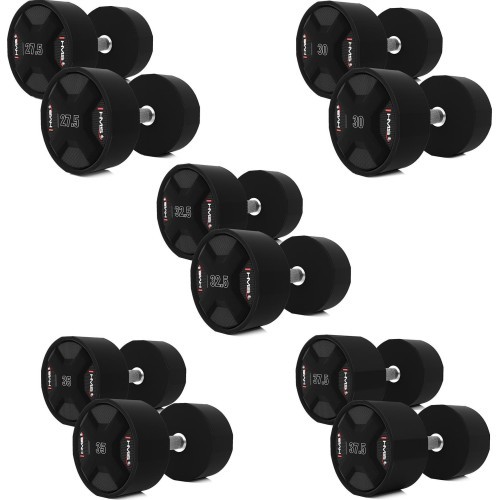 HPC SET SET OF POLYURETHANE Dumbbells 2 x 27.5 - 37.5 KG CPU (325 KG) HMS