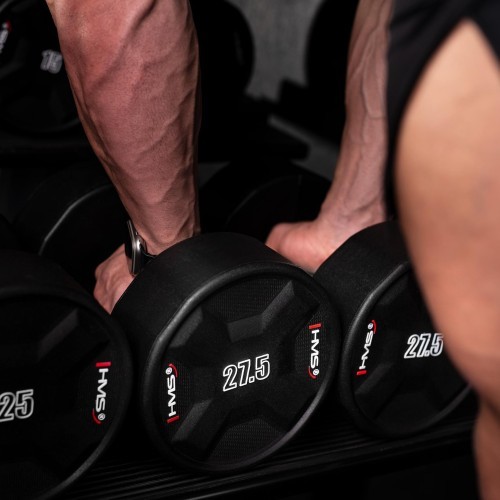 HPC SET SET OF POLYURETHANE Dumbbells 2 x 27.5 - 37.5 KG CPU (325 KG) HMS