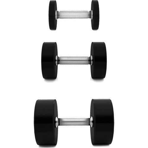 HPC poliuretaninių hantelių rinkinys 2 x 2,5–25 kg CPU (275 kg) HMS