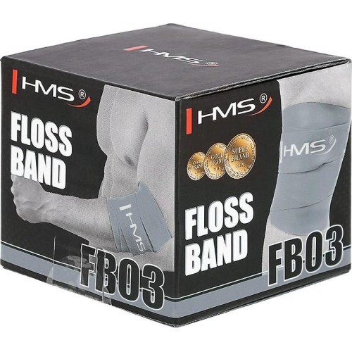 HMS FB03 mankštos guma Floss Band, pilka