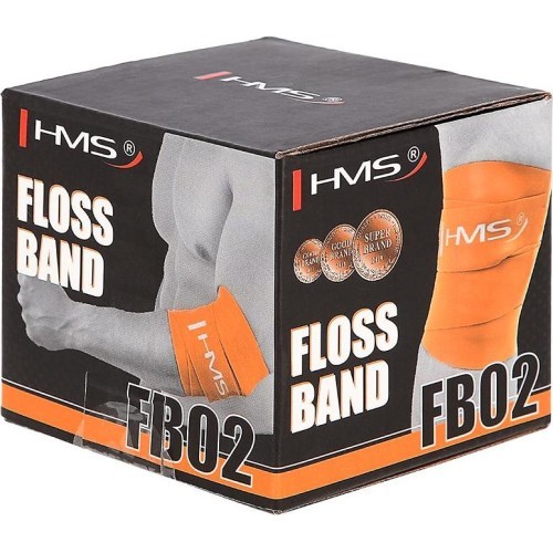FB02 ORANGE FLOSS BAND EXERCISE RUBBER HMS