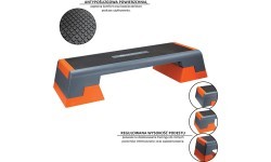 AS007 BLACK/ORANGE AEROBIC STEP HMS PREMIUM