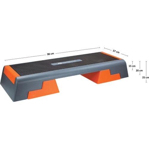 Aerobikos platforma AS007 juoda/oranžinė HMS Premium