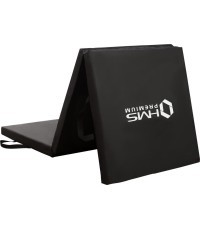 Sulankstomas gimnastikos čiužinys MGS02 1800x600 mm, juodas, HMS Premium