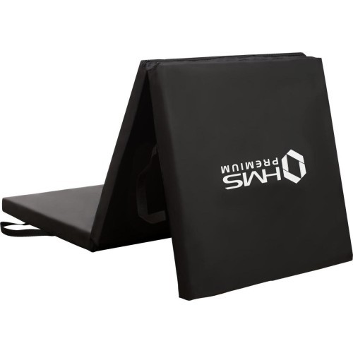 Sulankstomas gimnastikos čiužinys MGS02 1800x600 mm, juodas, HMS Premium