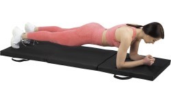 Sulankstomas gimnastikos čiužinys MGS02 1800x600 mm, juodas, HMS Premium