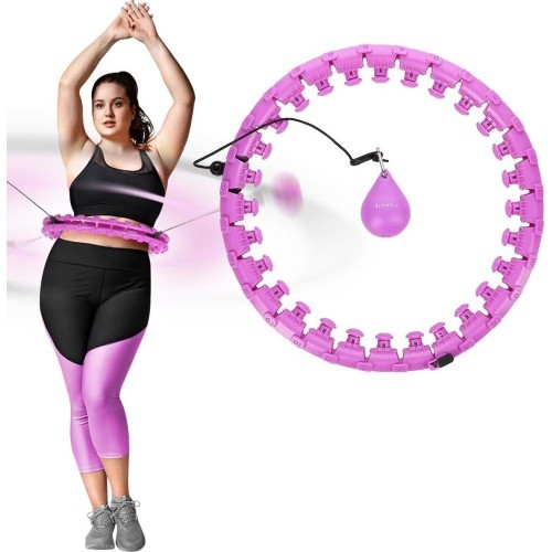 Фиолетовый хулахуп с утяжелителем HHW12 Plus Size HMS