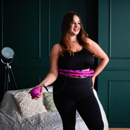 Violetinis hula lankas su svoriu HHW12 Plus Size HMS
