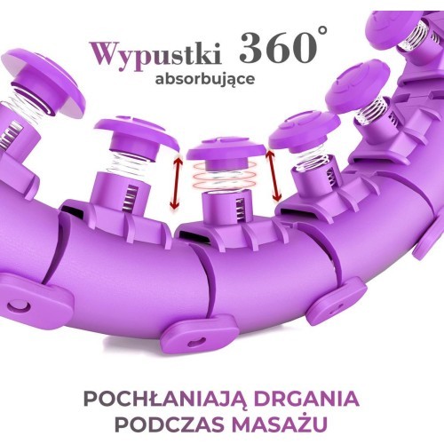Фиолетовый хулахуп с утяжелителем HHW12 Plus Size HMS