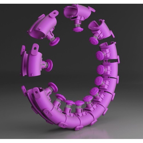 HHW12 PLUS SIZE VIOLET HULA HOOP WITH WEIGHT HMS