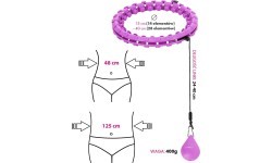 HHW12 PLUS SIZE VIOLET HULA HOOP WITH WEIGHT HMS