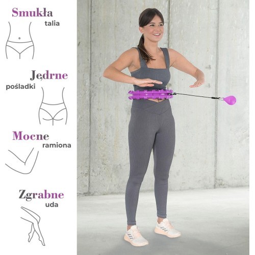 Фиолетовый хулахуп с утяжелителем HHW12 Plus Size HMS