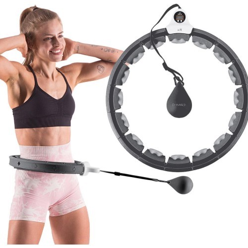 HHW06 HULA HOOP BLACK WITH WEIGHT + COUNTER HMS