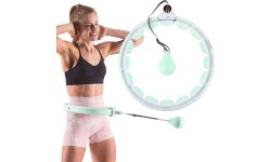 HHW06 GREEN HULA HOOP WITH WEIGHT + COUNTER HMS