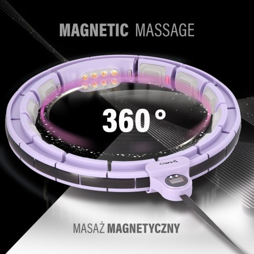 HHM13 HULA HOOP VIOLET MAGNETIC WITH WEIGHT + COUNTER HMS