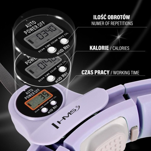 HHM13 HULA HOOP VIOLET MAGNETIC WITH WEIGHT + COUNTER HMS