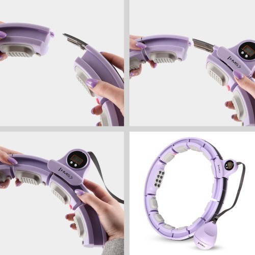 HHM13 HULA HOOP VIOLET MAGNETIC WITH WEIGHT + COUNTER HMS