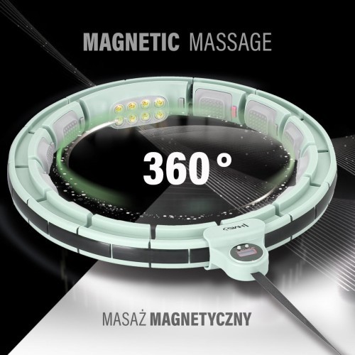 HHM13 HULA HOOP GREEN MAGNETIC WITH WEIGHT + COUNTER HMS
