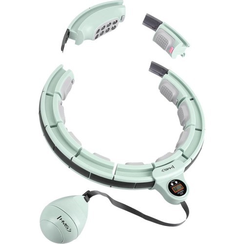 HHM13 HULA HOOP GREEN MAGNETIC WITH WEIGHT + COUNTER HMS