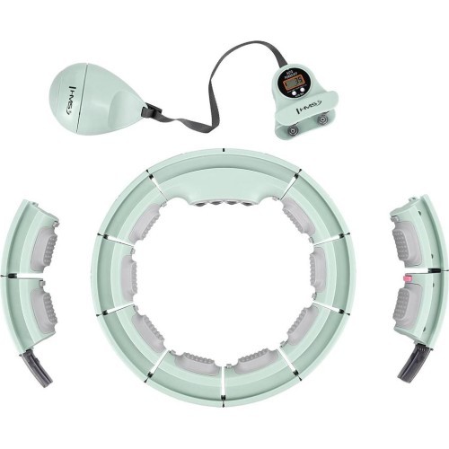 HHM13 HULA HOOP GREEN MAGNETIC WITH WEIGHT + COUNTER HMS