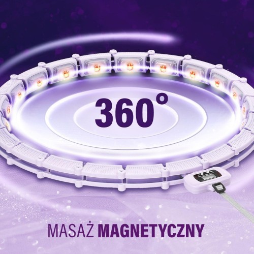 Магнитный хулахуп HHM14 с утяжелителем и счетчиком, фиолетовый HMS