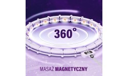 Магнитный хулахуп HHM14 с утяжелителем и счетчиком, фиолетовый HMS