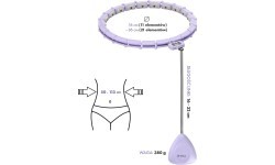 Magnetinis hula lankas HHM14 su svoriu ir skaitikliu, violetinis HMS