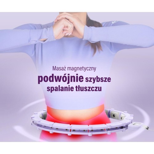 Magnetinis hula lankas HHM14 su svoriu ir skaitikliu, violetinis HMS