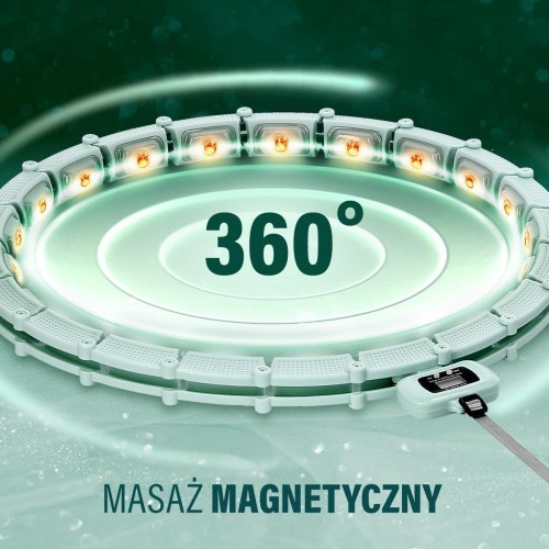 HHM14 HULA HOOP GREEN MAGNETIC WITH WEIGHT + COUNTER HMS