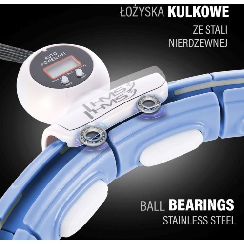 HHM15 HULA HOOP BLUE MAGNETIC WITH WEIGHT + COUNTER HMS