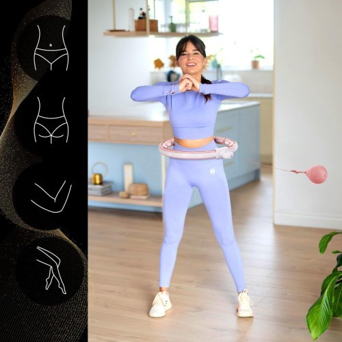 HHM15 HULA HOOP PINK MAGNETIC WITH WEIGHT + COUNTER HMS